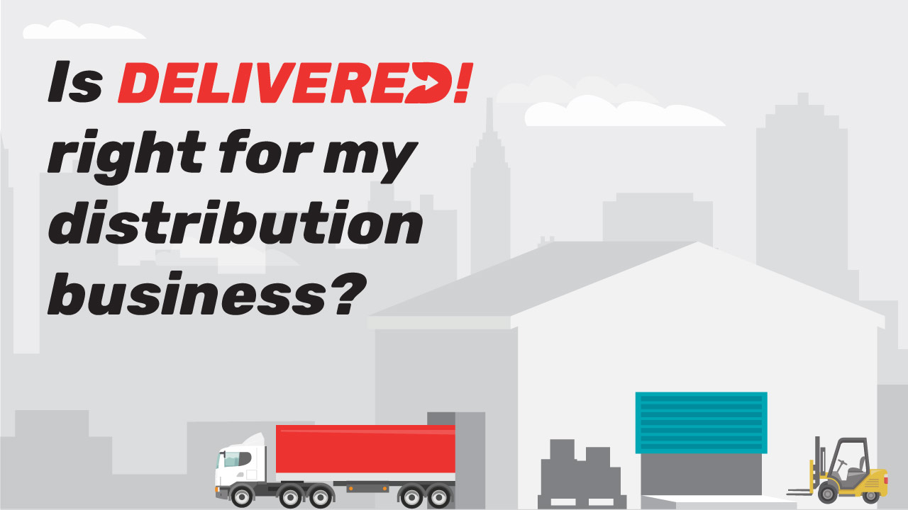Delivered themed image with warehouse and distribution scene